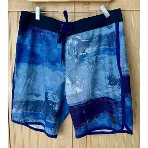 Prana Mens High Seash Shorts Swimming Board‎ Shorts Dusky Skies Elliot Sz 32